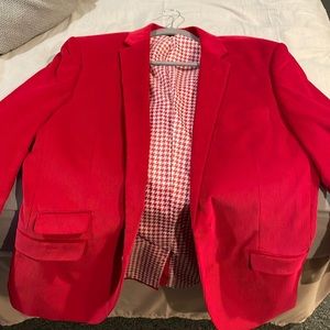 Red Corduroy Blazer